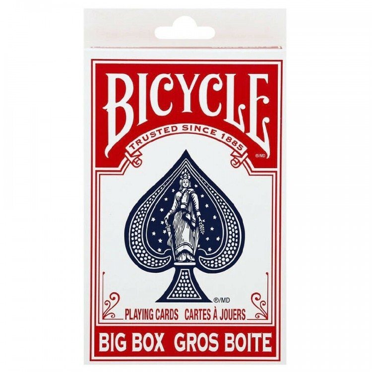 Karty Bicycle Big Box 17,8x11,4cm Ogromne 54szt Air-Cushion