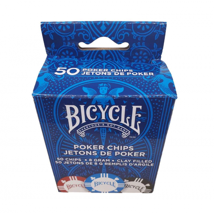 Żetony do pokera Bicycle 50 sztuk 8 gramów gliny