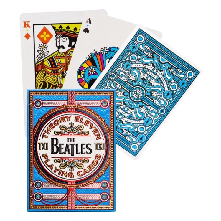 Karty do gry Theory11 The Beatles - 52+2, niebieskie, 63,5x88,9mm, USA