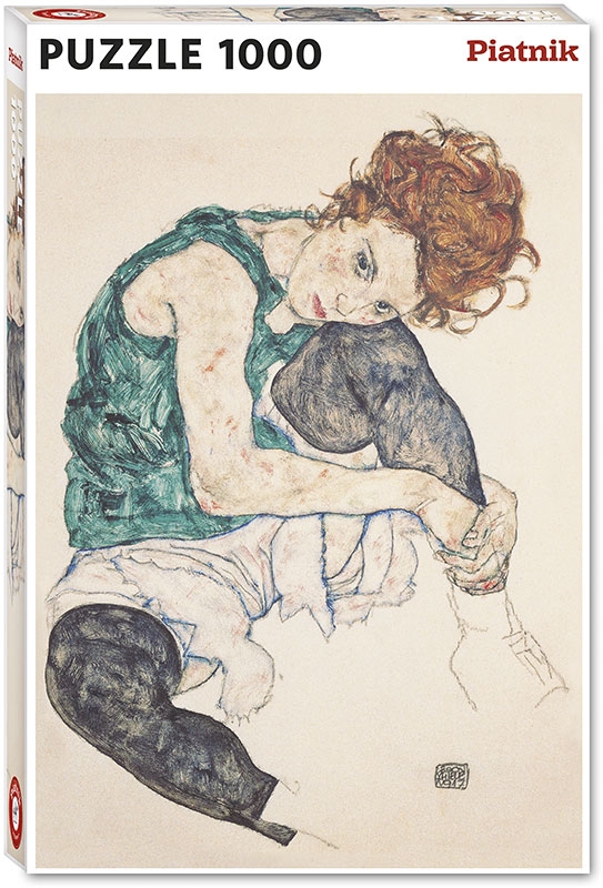 Puzzle Schiele, Siedząca Kobieta Piatnik 1000 el.