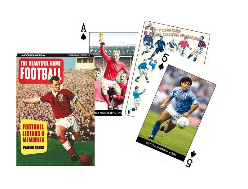 Karty Piatnik Football Legends - Talia 55 Kart dla Fanów Piłki Nożnej