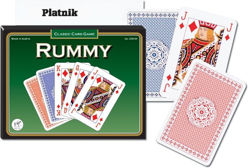 Karty Piatnik Remik 2 Talie 55 Kart Plastikowane