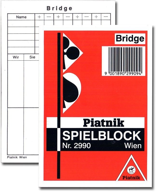 Bloczek do Brydża Piatnik - Mały Zapis Punktów