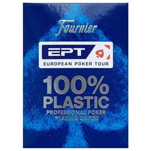 Karty Fournier Ept 100% Plastik Niebieskie